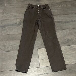 PacSun Dark Brown High-Rise Button-Fly Jeans